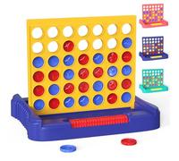 Pup Go 4 in a Row Classic Board Game for Kids & Adults, Educational Family Toy for Boys & Girls Ages 3-8, 2 Player Strategy Game with 6 spare Discs, Foldable and Portable