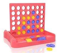 Pup Go 4 in a Row, Connect & Win Four in a Line, Board Games for Kids 3-12 | Portable 2-Player Strategy Game for Road Trip, Gift for Girl Age 3 4 5 6 7 8-12 Year Old, Family Games Foldable Design (Pink)