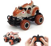 Pup Go Dinosaur Monster Truck RC Car for Kids Age 3+, Fast Off Road Remote Control Beast Vehicle, My First Mini Racing Truck, 4-Channel Toy, Christmas Birthday Gift for Boys Girls Toddler RC Car Toy