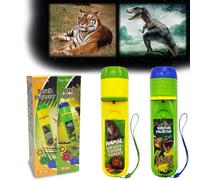 Pup Go Torch and Projector Toy for Kids Ages 3 4 5 6 7 8, 2 in 1 Dinosaur & Animal, 6 Discs and 48 Images, Educational Learning Toys Bedtime Night Light For Boys Girls Children(Dino+Animal)