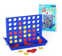 Pup Go Travel Size Classic 4 in a Row for Kids Ages 3+, Travel Essential 2 Player Strategy Game with 6 Spare Discs, Pocket Size Board Game for Car, Airplane & Camping, 5.2 x 3.7 inches