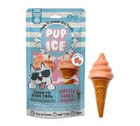 Pup Ice Waffle Cones Dog Treats, Strawberry Flavour, Chew to Stay Cool, 110 g