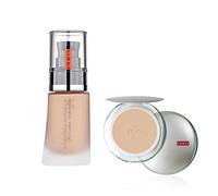 PUPA Milano Cosmetics Set - Shade 01 - No Transfer Foundation 30ml & Silk Touch Compact Powder 11g