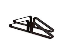 PUPETPO Freestanding Pet Gate Metal Support Feet, Triangle Support Feet Set of 2 for Extra Wide Foldable Pet Gate, Easy to Install, A Pair of Safety Fence Feet for Wooden Dog Gate, Dark Brown