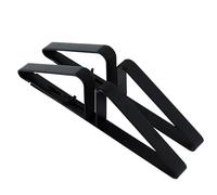 PUPETPO Support Feet for Pet Gate (Updated Version), Pet Gate Metal Support Feet Set of 2 for Extra Wide Foldable Dog Gates, Easy to Install, A Pair of Safety Fence Feet for Wooden Dog Gate, Black
