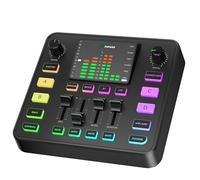 Pupgsis Gaming Audio Mixer, Audio Interface, Sound Board With Pro-Preamp, Noise Cancellation, RGB, Bluetooth, Volume Fader For Streaming/Podcasting/Gaming Maonocaster/Content Create, 6.35mm