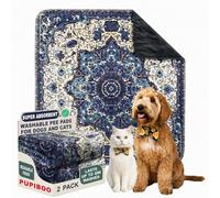 PUPIBOO Washable Pee Pads for Dogs and Cats - Super Absorbent Reusable Puppy Training Pads - 100% Waterproof, Leak-Proof & Non-Slip Whelping Pads for Pet Housebreaking