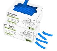 PUPILLEMON 200Pcs(100 Pairs) Non-Woven Shoe Covers Disposable for Indoors, Breathable | Durable | Boot Covers Non Slip, Fits Up to Size 12 UK Men (Blue)