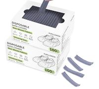 PUPILLEMON 200Pcs(100 Pairs) Non-Woven Shoe Covers Disposable for Indoors,Breathable | Durable | Boot Covers Non Slip, Fits Up to Size 12 UK Men (Gray)