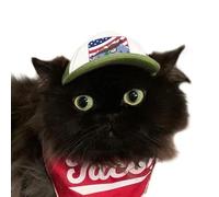 PupLid Trucker Hats for Kittens - Premium Stylish Sun Protection for The Modern Cat - Adjustable Secure Fitting Cat Hat (Green, Eagle)