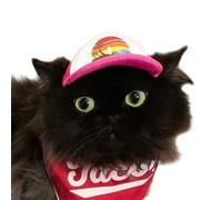 PupLid Trucker Hats for Kittens - Premium Stylish Sun Protection for The Modern Cat - Adjustable Secure Fitting Cat Hat (Pink, Island Sunset)