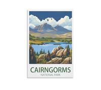 PuPLuM Cairngorms National Park Vintage Travel Poster Landscape 08x12inch(20x30cm) Canvas Wall Art Posters for Living Room Decor Paintings for Home Decor