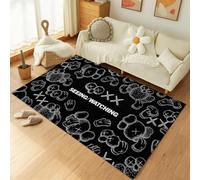 PuPLuM Hypebeast Area Rug 3D Digital Print Modern Abstract Art Pop Carpet Cool Hypebeast Room Decor Rug for Living Room Bedroom Playroom Non-Slip Floor Mat 3.3' x 5'