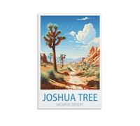 PuPLuM Joshua Tree Mojave Desert Vintage Travel Posters 08x12inch(20x30cm) Canvas Wall Art Posters for Living Room Decor Paintings for Home Decor