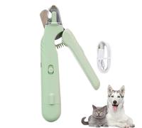 Pupnourish Nail Trimmer, The Safetrim by Pupnourish, 2 in 1 Dog Nail Clipper and Nail Grinder with LED Lights, Quiet Rechargeable Nails & Claws Trimmer for Small, Medium, Large Dogs & Cats (Green)