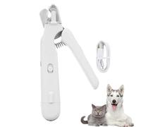 Pupnourish Nail Trimmer, The Safetrim by Pupnourish, 2 in 1 Dog Nail Clipper and Nail Grinder with LED Lights, Quiet Rechargeable Nails & Claws Trimmer for Small, Medium, Large Dogs & Cats (White)