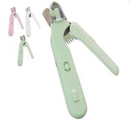 Pupnourish Nail Trimmer, The Safetrim by Pupnourish,2 in 1 Nail Clipper and Grinder with Light,Rechargeable,for Most Animals,Nail Trimmers for Dogs with Guard (Green)
