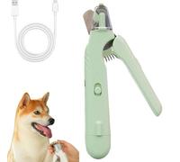 Pupnourish Nail Trimmer - The Safetrim Pup Nourish, Dog Nail Trimmer with Light and Guard, Quiet Waterproof Nail Trimmers for Dogs with Grinder, Suitable for Cats and Dogs (Green)