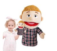 Puppet Grandpa Plush Hand - Soft Fabric, Moving | Educational Toy Kindergarten Story Time, Realistic Grandparents Characters for Learning Interacti