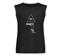 Puppet Master Illuminati Puppets Novelty Conspiracy Theories Unisex Sleeveless T-Shirt Mens Cotton Black Vest Tank Tee Shirt XL