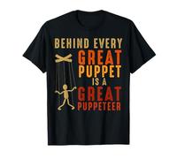 Puppet Mastery Shadow Play Ventriloquist Performance Art T-Shirt