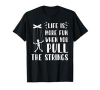 Puppet Mastery Shadow Play Ventriloquist Performance Art T-Shirt