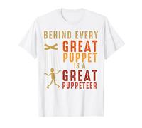 Puppet Mastery Shadow Play Ventriloquist Performance Art T-Shirt