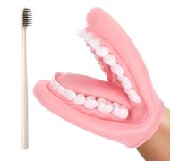 Puppet Model Mouth - Teeth, Pink Teeth, PVC Toothbrush Set | Mobile Design Interactive Learning Dynamic Features Educational Instrument Hygiene Children for Kindergarten