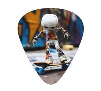 Puppet on skateboard Printed pick set - 12 pieces, thin, medium and thick guitar picks, suitable for guitar, bass, electric guitar and ukulele