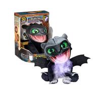 Puppetronic RE0000000 Real FX Toothless Plush Toy, Electronic Hand Puppet, 30 cm, +50 Reactions and Sounds, Smoke and Fire Effects, from 6 Years, Famosa (RE000000)