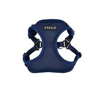 Puppia 4-Point-Dog Harness small dog and medium dog harness - Super soft and comfortable in many colours - Also usable as Puppy Harness - Anti Pull Dog Lead,navy