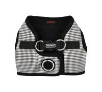 Puppia Amatus Dog Vest Harness B (Step-in) Fashionable Houndstooth Pattern Spring Summer Harness for Small and Medium Dogs, Black, X-Large