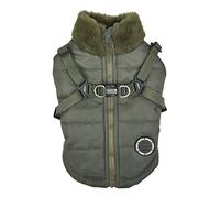 Puppia Dog Coat for small and medium dogs - DONAVAN - cozy warmth and comfort - dog jacket Khaki