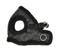 Puppia Dog Harness for small and medium dogs - HEPATICA HARNESS B - adjustable und comfortable,Black