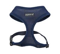 Puppia Dog Harness small dog and medium dog harness - Super soft and comfortable in many colours - Also usable as Puppy Harness - Anti Pull Dog Lead, Navy Blue, M