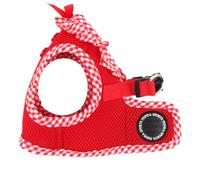 Puppia Dog Harness small dog and medium dog - Soft Vest for a special occasion - Also usable as Puppy Harness - Anti Pull Dog Lead, Red, L