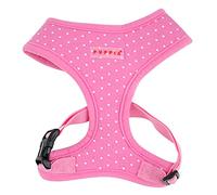 Puppia Dotty Dog Harness Over-The-Head No Pull No Choke Walking Training Adjustable for Small & Medium Dog, Small, Pink
