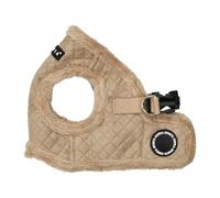 Puppia Douglas Vest Dog Harness Step-in Warm Winter Diamond Pattern for Small and Medium Dog, Beige, Medium
