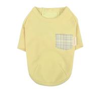 Puppia Eco Pocket T-Shrit Eco-Friendly Made from Recycled Polyester Fabric for Small and Medium Dogs, Yellow, X-Large