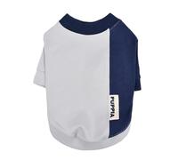 Puppia Eco Two-Tone T-Shirt Eco-Friendly Made from Recycled Polyester Fabric for Small and Medium Dogs, Grey, Medium
