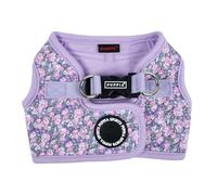 Puppia Kealoha Dog Vest Harness B (Step-in) Fashionable Flower Pattern Spring Summer Harness for Small and Medium Dogs, Violet, Small