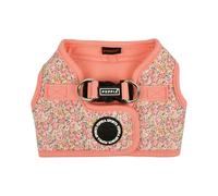 Puppia Kealoha Dog Vest Harness B (Step-in) Fashionable Flower Pattern Spring Summer Harness for Small and Medium Dogs, Pink, Large