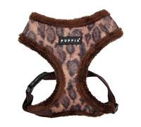 Puppia Kovo Head Dog Harness Warm Winter Leopard Pattern Adjustable Chest Adjustable Small Medium Dog Brown S