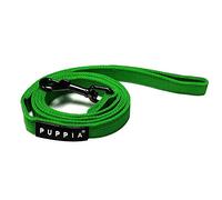 Puppia Nylon Lead Soft Dog Collar, Small, Green