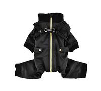 Puppia PLSD-JP1663-BK-M Garnet Pet Coat, Black, Medium