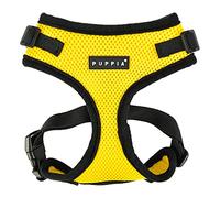 Puppia RiteFit Dog Harness Mesh Over-The-Head All Season No Pull No Choke Walking Training Adjustable Neck & Chest for Small & Medium Dog - Yellow - Medium