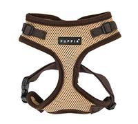 Puppia Ritefit Dog Harness small dog and medium dog harness - Adjustable and Super soft in many colours - Also usable as Puppy Harness - Anti Pull Dog Lead, Beige, XL