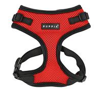 Puppia Ritefit Dog Harness small dog and medium dog harness - Adjustable and Super soft in many colours - Also usable as Puppy Harness - Anti Pull Dog Lead, Red, XL