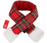 Puppia Santa Claus Scarf, X-Large, Checkered Red