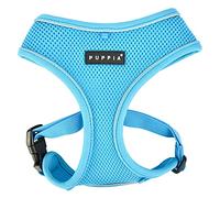 Puppia Soft Dog Harness Pro No Choke Over-The-Head Reflective Straps Triple Layered Breathable Mesh Adjustable Chest Belt and Quick-Release Buckle, Sky Blue, X-Large